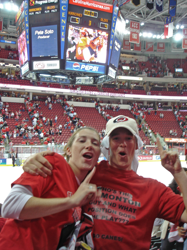 Matt and Brooke at Game 1 of the 2006 Stanley Cup Finals