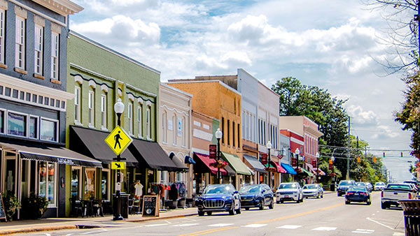 Apex family and downtown Apex