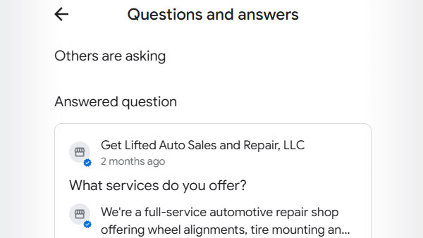 Google Business Profile Q&A management and customer question monitoring