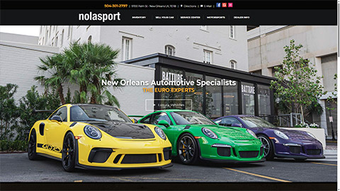 New Orleans Luxury Automotive website