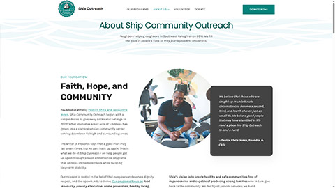 Raleigh Nonprofit website